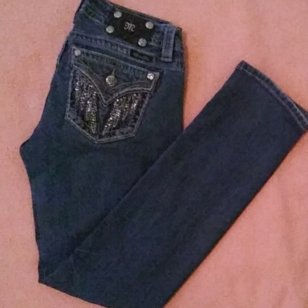 Miss Me Mid-Rise Easy Straight Leg sz 28